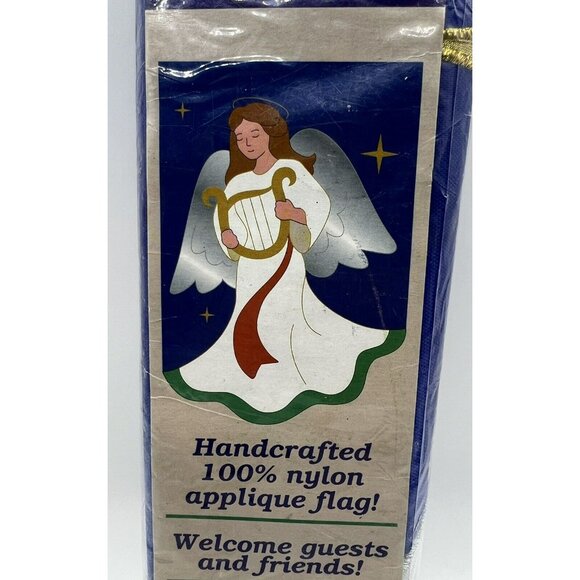 Meadow Creek Angel with Harp Decorative Flag Large 28x40 inches 00452 Christmas - Picture 2 of 6